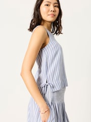 FatFace Dara Blue Petite Blouse - Image 3 of 5