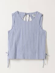 FatFace Dara Blue Petite Blouse - Image 5 of 5