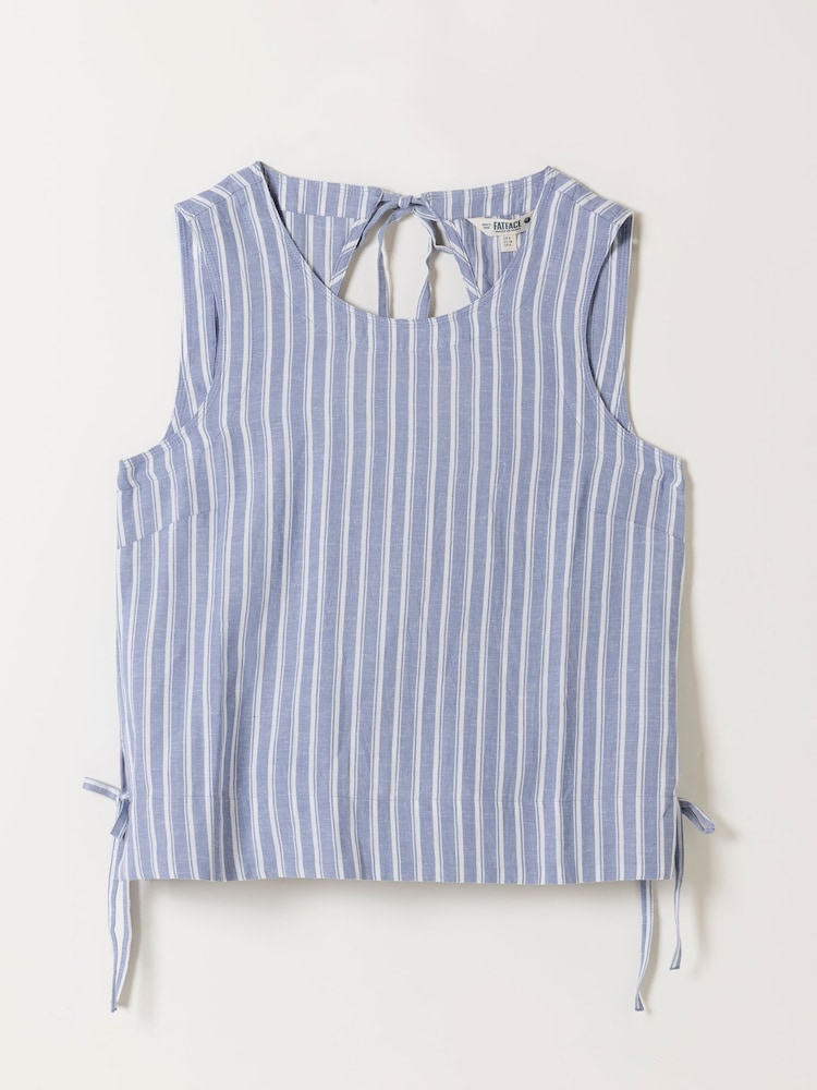 FatFace Dara Blue Petite Blouse - Image 5 of 5