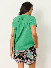 FatFace Letty Green Petite Embroidered Blouse - Image 2 of 6