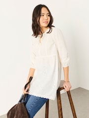 FatFace Rue White Petite Tunic - Image 1 of 6