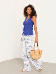 FatFace Indie Cobalt Blue Petite Waistcoat - Image 5 of 6