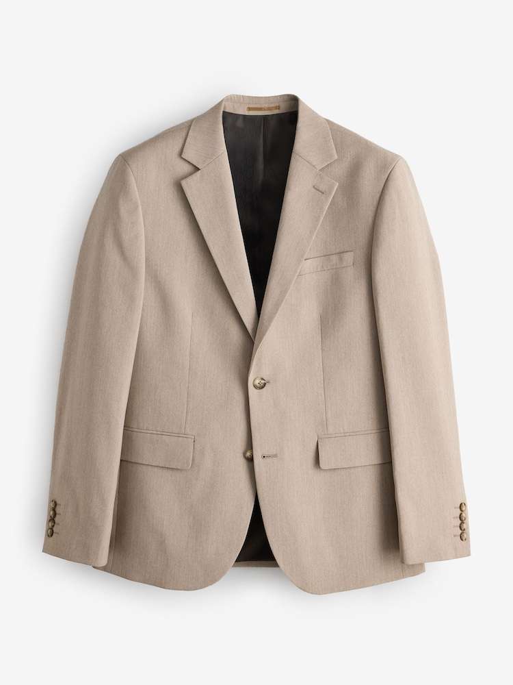 Stone Slim Fit Smart Blazer - Image 1 of 1 Stone Slim Fit Smart Blazer - Image 1 of 1