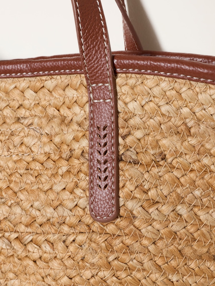 FatFace Natural Raffia Bag - Image 5 of 5