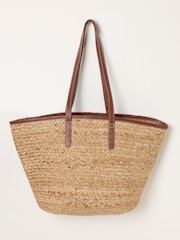 FatFace Natural Raffia Tote Bag - Image 3 of 5