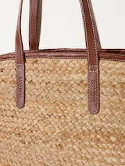 FatFace Natural Raffia Tote Bag - Image 5 of 5