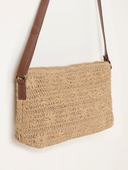 FatFace Natural Flower Raffia Crossbody Bag - Image 4 of 5