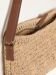 FatFace Natural Flower Raffia Crossbody Bag - Image 5 of 5
