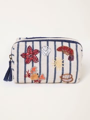 FatFace Stripe Sea Beaded Pouch - Imagen 1 de 3
