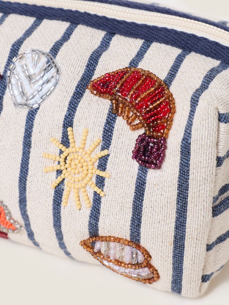 FatFace Stripe Sea Beaded Pouch - Imagen 2 de 3