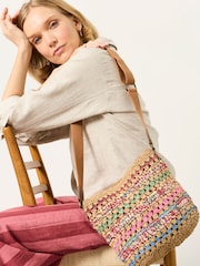 FatFace Raffia Woven Crossbody Bag - Image 2 of 3