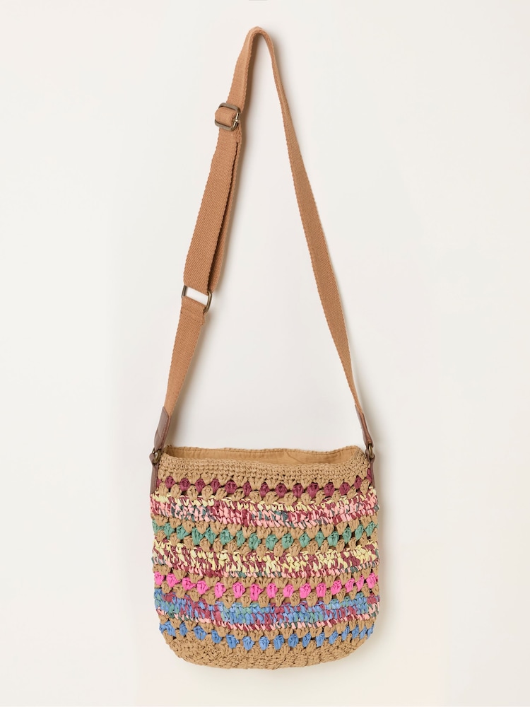 FatFace Raffia Woven Crossbody Bag - Image 3 of 3