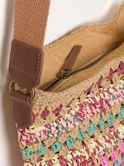 FatFace Multi Raffia Woven Crossbody Bag - Image 4 of 5