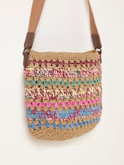 FatFace Multi Raffia Woven Crossbody Bag - Image 5 of 5