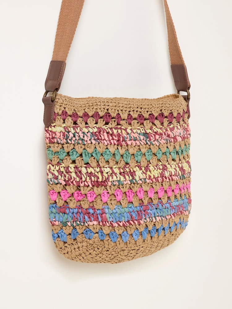 FatFace Multi Raffia Woven Crossbody Bag - Image 5 of 5