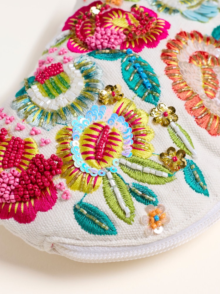 FatFace Multi Floral Beaded Purse - Image 2 of 3