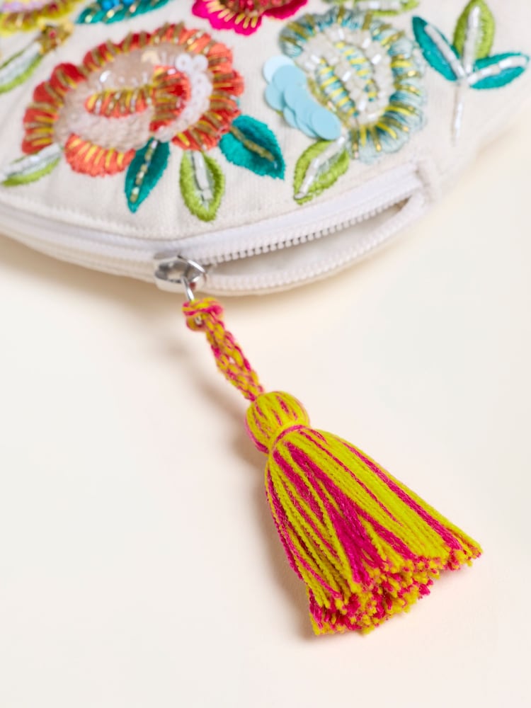FatFace Multi Floral Beaded Purse - Image 3 of 3