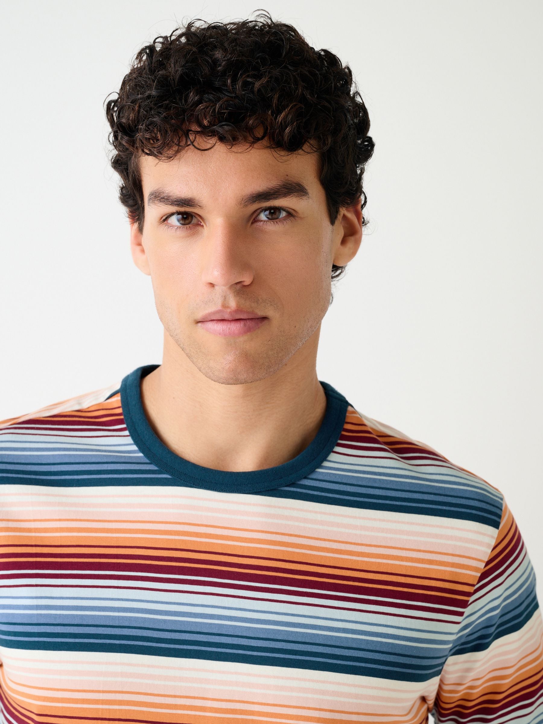 ご予約分orange Buy Orange / Blue Horizontal Stripe Ringer T-Shirt from Next Italy