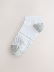 White Stripe Pattern Trainers Socks 5 Pack - Image 6 of 10