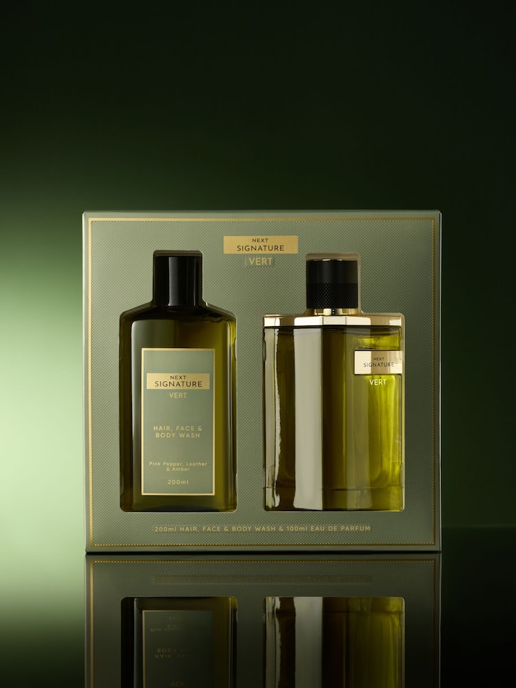 Signature Vert 100ml Eau de Parfum & 3-in-1 100ml & Shower Gel Body Wash Gift Set - Image 1 of 2 Signature Vert 100ml Eau de Parfum & 3-in-1 100ml & Shower Gel Body Wash Gift Set - Image 1 of 2