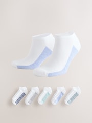 White Twisted Footbed - 5er-Pack - Gepolsterte Sneakersocken - Bild 1 von 8