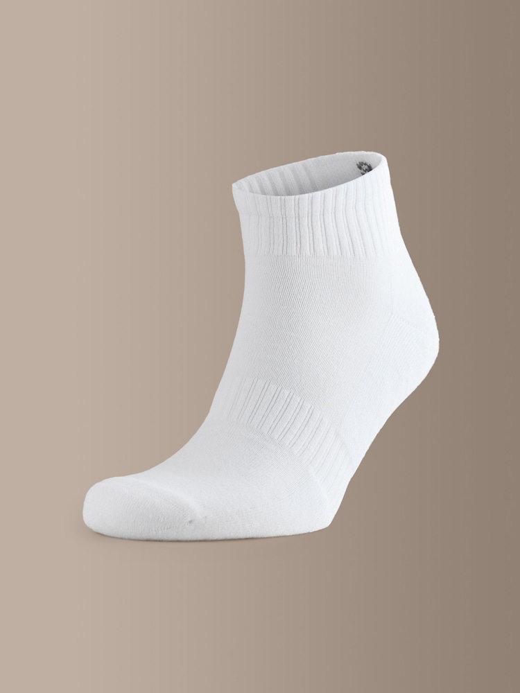 White Signature Modal Mid Trainer Socks 4 Pack - Image 2 of 6