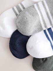 Grey/Navy Pattern Trainers Socks 5 Pack - Image 10 of 10