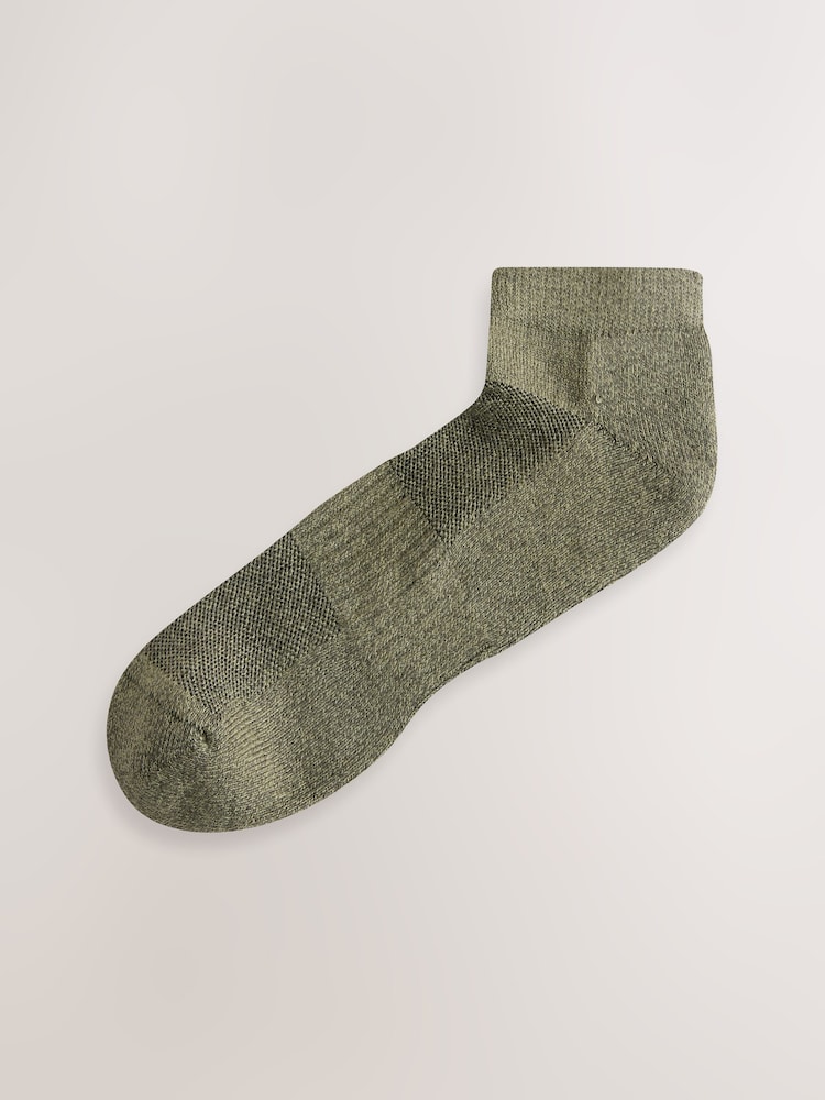 Neutral/ Black/ Grey 5 Pack Cushioned Trainers Socks - Image 2 of 8