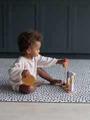 Totter + Tumble Black/White Light Blue Grey The Scout + Wanderer Compact Small Size Playmat - Image 2 of 6