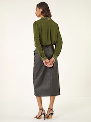 Verde - Roman Sequin Collar and Cuff Shirt - Imagen 3 de 5