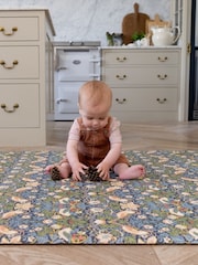 Totter + Tumble Dark Blue Green Morris & Co. The Strawberry Thief  Willow Boughs Medium Compact Size Playmat - Image 1 of 6
