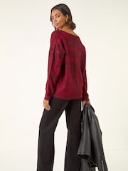 Roman Abstract Jacquard V-Neck Jumper - Imagen 3 de 5