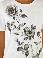 Roman White Floral Print Cotton Blouse - Image 5 of 5