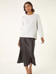 Roman White Bow Back Metallic Knit Jumper - Image 3 of 5