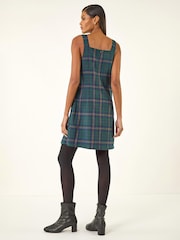 Roman Check Print Pinafore Dress - Imagen 3 de 5