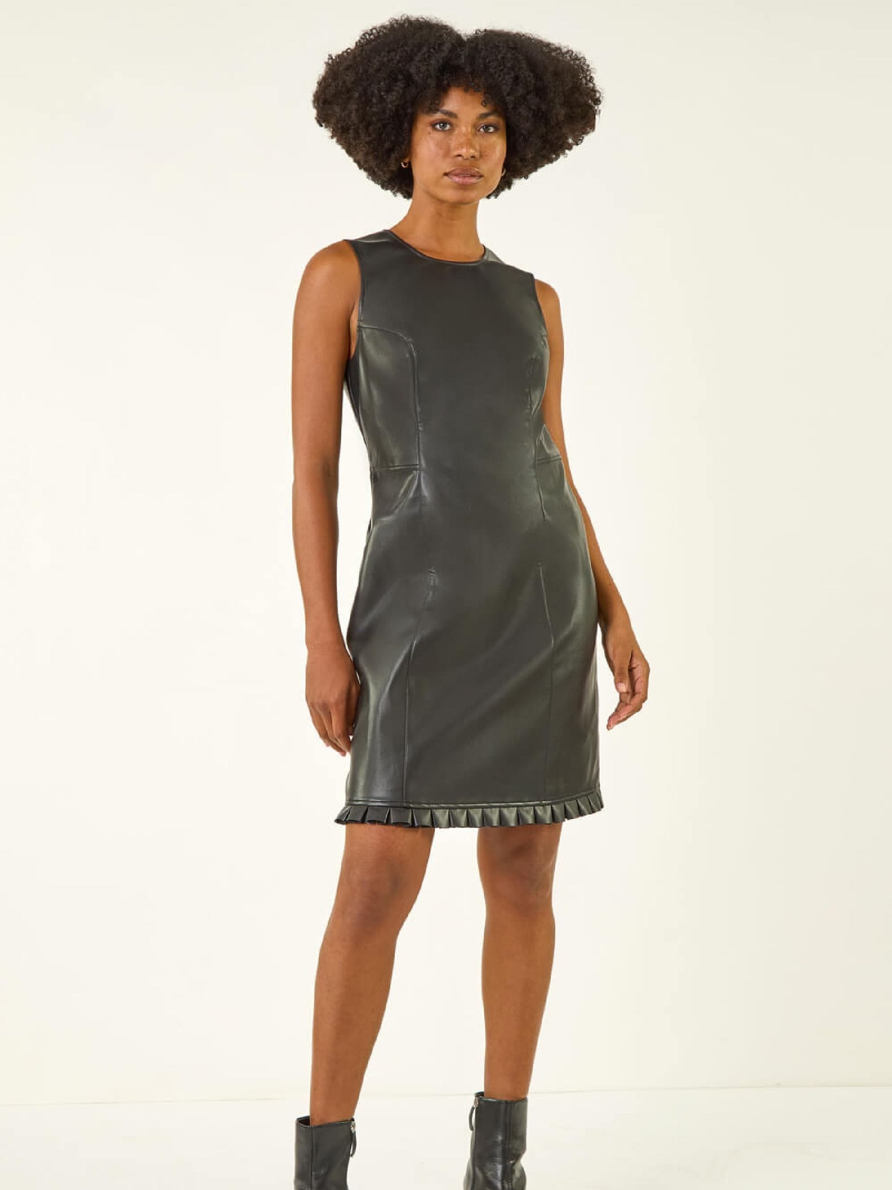 Buy Roman Black Pinafore Pleated A-Line Dress from Next USA