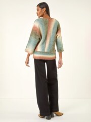 Roman Blue Ombre Embellished Knit Jumper - Image 4 of 5