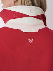 Crew Clothing Red Plain Long Sleeve Rugby Shirt - Image 4 of 6