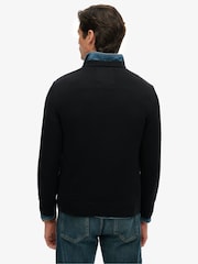 Superdry Black Preppy Cotton Jumper - Image 3 of 5