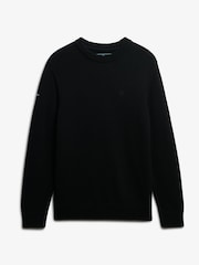 Superdry Black Preppy Cotton Jumper - Image 5 of 5