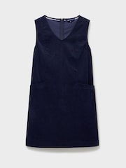 Crew Clothing Blue Avery Cord Pinafore Dress - Image 5 of 5
