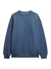 Superdry Blue Blank Oversized Crew Sweatshirt - Image 4 of 4
