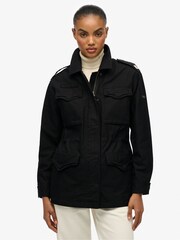 Superdry Black Embellished Field Jacket - Image 2 of 7