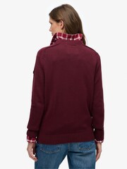 Superdry Red Slouchy Knitted Crew Jumper - Image 2 of 5