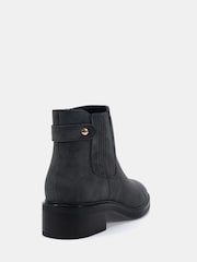 Novo Black Wide Fit Darlina Flat Chelsea Ankle Boots - Image 4 of 6