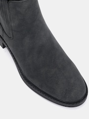 Novo Black Wide Fit Darlina Flat Chelsea Ankle Boots - Image 5 of 6