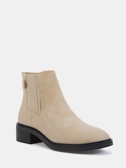 Novo Cream Wide Fit Darlina Flat Chelsea Ankle Boots - Image 3 of 6