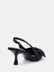Novo Black Isadora Bow Slingback Court Shoes - Image 4 of 6