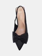 Novo Black Isadora Bow Slingback Court Shoes - Image 6 of 6