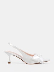 أبيض - Novo Isadora Bow Slingback Court Shoes - صورة 2 من 6